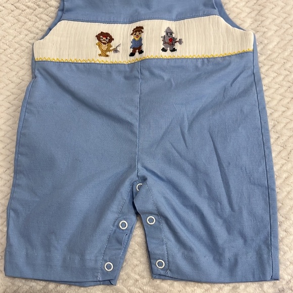 Southern Sunshine Kids Size 3 mo Wizard of Oz Applique Smocked Blue One Piece - Picture 3 of 7